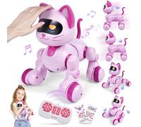 Joellfuner Gato Robot para Niños, Robot Teledirigido Programable, Juguetes Inteligente Toque Interactivos, Regalos Creativos para Niños y Niñas 3-12 Años
