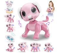 Joellfuner Perro Robot para Niños, Robot Teledirigido Programable, Juguetes Inteligente Toque Interactivos, Regalos Creativos para Niños y Niñas 3-12 Años