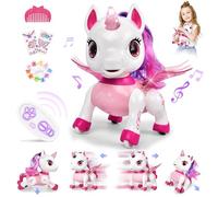 Joellfuner Unicornio Robot para Niños, Robot Teledirigido Inteligente, Juguetes Toque Interactivos Música Baile, Regalos Creativos para Niños y Niñas 3-12 Años