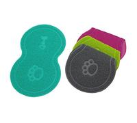 JOERBABU Alfombrilla para cuenco de gato, perro, mascota, agua, comida, plato, limpiar el suelo, PVC, lugar