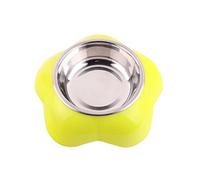 JOERBABU Cuenco de acero inoxidable para gatos, desmontable con forma de flor, plato de alimentación para perros pequeños, fácil de