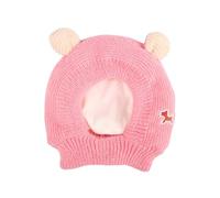 JOERBABU Divertido gorro de punto para perros pequeños, diseño de oso de dibujos animados, gorro de disfraz de cachorro, bonito sombrero pequeño, gorro de invierno para perros de peluche