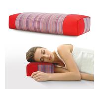 JOERRES Almohada de Trigo sarraceno, Almohada para el Cuello con Cremallera, Almohada para el Cuello con cáscara de Trigo sarraceno para aliviar el Dolor de Cuello y Hombros (Rojo)