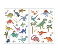 Joeyan 2 Hojas Transfer para Muebles y Manualidades, Pegatinas Decals de Dinosaurios, Calcomanías Habitación Infantil Hogar, Niños y Niñas DIY Regalos, Stickers para Madera Cerámica Vidrio, 40x28 cm