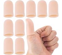 Joez Wonderful 10 fundas de silicona para dedos de gel, protectores de dedos para el pulgar, protectores de dedos