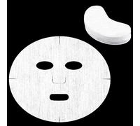 Joez Wonderful 100 hojas de papel de mascarilla facial con 30 piezas de papel para máscara de ojos, hojas de papel de máscara facial de bricolaje, máscaras faciales de belleza no tejidas precortadas