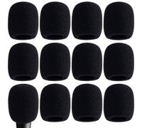 Joez Wonderful 12 fundas para micrófono, espuma para parabrisas de micrófono, cubiertas de micrófono gruesas de alta densidad para la mayoría de micrófonos de mano estándar