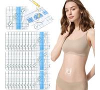 Joez Wonderful 50 parches desechables transparentes de aceite de ricino de película de poliuretano, parches impermeables para ombligo, almohadillas autoadhesivas de aceite de ricino, fundas de algodón