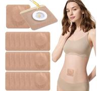 Joez Wonderful Paquete de 20 parches desechables de aceite de ricino, parches de ombligo altamente absorbentes, almohadillas autoadhesivas de aceite de ricino, fundas de algodón orgánico, cuadradas