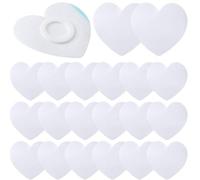 Joez Wonderful Paquete de 20 parches desechables de aceite de ricino, parches de ombligo altamente absorbentes, almohadillas autoadhesivas de aceite de ricino, fundas de algodón orgánico, corazón