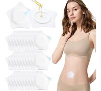 Joez Wonderful Paquete de 50 parches desechables de aceite de ricino, parches de ombligo altamente absorbentes, almohadillas autoadhesivas de aceite de ricino, fundas de algodón orgánico, estrella