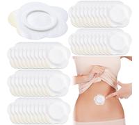 Joez Wonderful Paquete de 50 parches desechables de aceite de ricino, parches de ombligo altamente absorbentes, almohadillas autoadhesivas de aceite de ricino, fundas de algodón orgánico, diseño