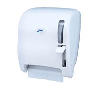 Jofel - AG16500 Azur, Dispensador de Papel Continuo, Palanca, bobinas de hasta 220 mm. de Ø y mandril de Ø 35 y 45 mm, Cerradura con llave, Fabricado en ABS Blanco