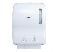 Jofel Dispensador de papel en bobina AG56000 - ABS blanco, Ø210mm, pre-cortado 27cm, sin palanca