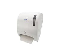 Jofel - AG60000, Dispensador de Papel Automático, Dispensador de Papel Bobina en Continuo, Fabricado en ABS Blanco, Papel 220 mm Ancho, 200 mm Mandril