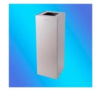 Jofel - AL709301, Papelera Rectangular con Amplia Boca Superior, Capacidad 40 Lts y Fácil Sustitución de la Bolsa, Papelera Rectangular sin Tapa, Para Exteriores, Grandes Superficies, Acero Inox