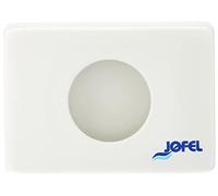 Jofel - AM32000, Dispensador Bolsas Plástico para Compresa Femenina, Fijado a Pared por Tacos, para Bolsitas Plegadas en «Z», Carga Cartucho de 25 Bolsas, Blanco