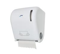 Jofel - Dispensador de Papel Bobina en Continuo, Diámetro entre 170-210mm, Servicios Pre-Cortados de 20cm, sin Palanca, Máxima Higiene y Ahorro, Fabricado en ABS Reciclado Blanco Mate, AGR54000-MT