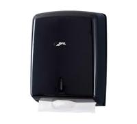 Jofel - Dispensador de Papel de Manos, Toallas Faciales, Dispensador de Papel Secamanos de Pared, hasta 600 Toallitas Zig-Zag, Higiénico, Carcasa ABS, Valor AH37600, Negro