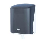 Jofel - Dispensador de Papel en Bobina hasta 205mm Mecha en Continuo, Bobina Especial para Dispensar por el Centro de la Base, Maxima Higiene, Carcasa de ABS, Azur AG41400, Fumé