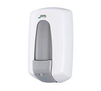Jofel - Dosificador de Jabón Líquido para Pared, Recargable Capacidad 0.9L, Antibacteriano, Dispensador Jabón Baño Rellenable, Válvula Anticorrosión y Antigoteo, Carcasa ABS, Aitana AC70700, Blanco