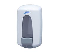 Jofel - Dosificador de Jabón Líquido para Pared, Recargable con Capacidad para 0.9L, Dispensador Jabón Baño Rellenable, Válvula Anticorrosión y Antigoteo, Carcasa ABS, Aitana AC70000, Blanco