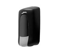 Jofel - Dosificador de Jabón para Pared, Recargable con Cartuchos de Espuma y Gel con Capacidad de 1L, Dispensador Jabón Baño, Válvula Anticorrosión y Antigoteo, Carcasa ABS, Aitana AC73600, Negro