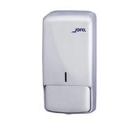 Jofel - Dosificador de Jabón para Pared, Rellenable con Jabón Líquido Capacidad de 0.85L, Dispensador Jabón Baño, Antivandálico y Robusto, Antigoteo y Anticorrosión, Futura AC53050, Inox. Satinado