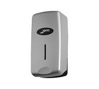 Jofel - Dosificador de Jabón para Pared, Rellenable con Jabón Líquido Capacidad de 1L, Dispensador Jabón Baño, Carcasa ABS Resistente, Antigoteo y Anticorrosión, Valor AC27350, Plata