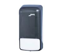 Jofel - Dosificador de Jabón para Pared, Rellenable con Jabón Líquido con Capacidad de 0.85L, Dispensador Jabón Baño, Carcasa ABS, Azur AC81450, SAN Fumé