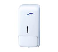 Jofel - Dosificador de Jabón para Pared, Rellenable con Jabón Líquido con Capacidad de 0.85L, Dispensador Jabón Baño, Carcasa ABS, Azur AC80050, Blanco