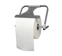 Jofel - Portabobinas Mural Pared, Dispensador de Papel Industrial con Sierra Frontal para Corte, Gran Resistencia, Tubo de Acero 20mm, Acepta Bobinas de hasta 500m, AD10010