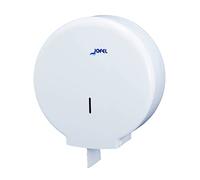 Jofel - Portarrollos de Papel Higiénico Industrial Grande, Dispensador de Papel en Rollos de hasta 400m, max. 260mm de Diámetro, Mandril de 55mm, Ideal en Baños Públicos WC, Azur AE55300, ABS Blanco