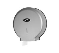 Jofel - Portarrollos de Papel Higiénico Industrial Mediano, Dispensador de Papel en Rollos 400m, 260mm Diámetro, Mandril 45-55mm, Ideal Baños Públicos, Carcasa ABS , Valor AE57300 Plata