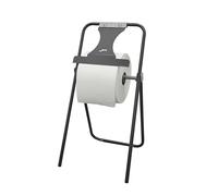 Jofel - Portabobinas Suelo, Dispensador de Papel Industrial con Sierra Frontal para Corte, Gran Resistencia, Tubo de Acero Laminado de 20mm, Acepta Bobinas de hasta 500m, AD30010