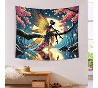JOFHYYSIE Hada de la flor de cerezoImpresión 3D Tapiz Decoración Del Hogar Multiuso Tapiz De Picnic Decoración Para Dormitorio 100cmx150cm