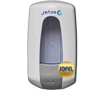 JOFISA x JOFEL Dispensador Jabon baño Aitana Blanco de Pared - Jabonera baño Antigoteo, Dispensador jabon Cocina Profesional.