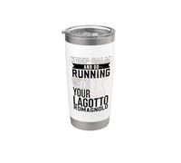 Jogger con Lagotto Romagnolo Vaso térmico de acero inoxidable de doble pared