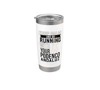 Jogger con Podenco Andaluz Vaso térmico de acero inoxidable de doble pared