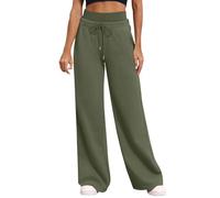 Jogger Mujer Pantalon Trabajo Mujer Ropa Versátil Pantalones para Viajar Pantalón Elásticos para Uso Diario Trousers Vintage Ropa Pantalon Casual Básicos Verde del ejército S