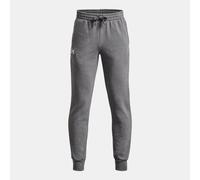 Jogger Under Armour Rival Fleece para niño Castlerock Light Heather / Blanco YXS (122 - 127 cm)