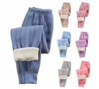 Joggers for Girls Fleece Baggy Sweatpants Kids Elastic Waist Leggings Thermal School Trousers Children Winter Cotton Tracksuit Bottoms Straight Leg Jogging Pants Teen Girls Athletic Sweatpant