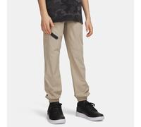 Joggers Under Armour Unstoppable Woven para niño City Khaki / Negro YSM (127 - 137 cm)