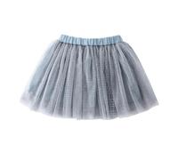 Jogging 152 Falda tutú de tul bordado a cuadros de flores arco iris para niñas de 1 a 10 años Mini, gris, 2-3 años