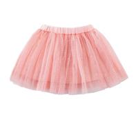 Jogging 152 Falda tutú de tul bordado a cuadros de flores arco iris para niñas de 1 a 10 años Mini, Rosa., 2-3 años