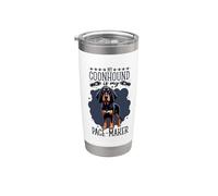 Jogging con Black and Tan Coonhound Vaso térmico de acero inoxidable de doble pared