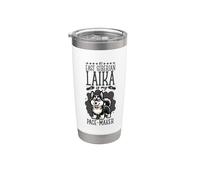 Jogging con el laika de Siberia Oriental Vaso térmico de acero inoxidable de doble pared