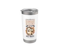 Jogging con un Buhund noruego Vaso térmico de acero inoxidable de doble pared