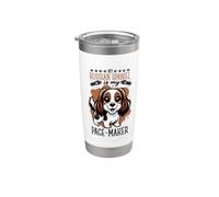 Jogging con un perro de aguas ruso Vaso térmico de acero inoxidable de doble pared