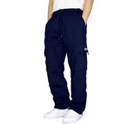 Jogging Hombre Ropa De Todos Los Días Pantalones De Hombre Pantalones De Cintura Elástica Sudaderas Casual Cintura Elástica Adecuado Para El Uso Diario Deporte, Marina-1, 4XL